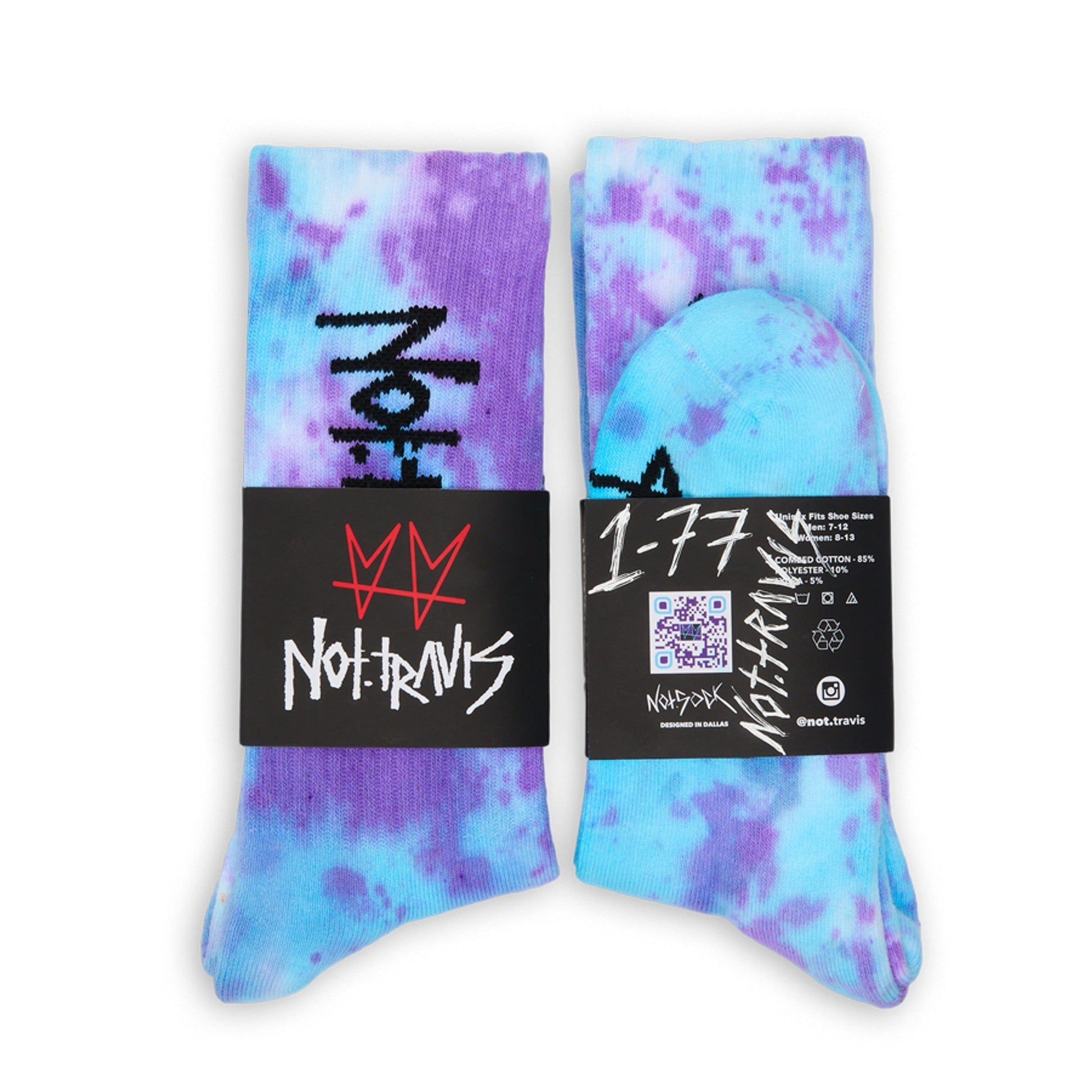 Not.Travis Collab - Violet Tie Dye - 1/77 DeadSoxy