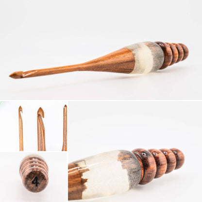 Sparkle Rosewood Crochet Hook