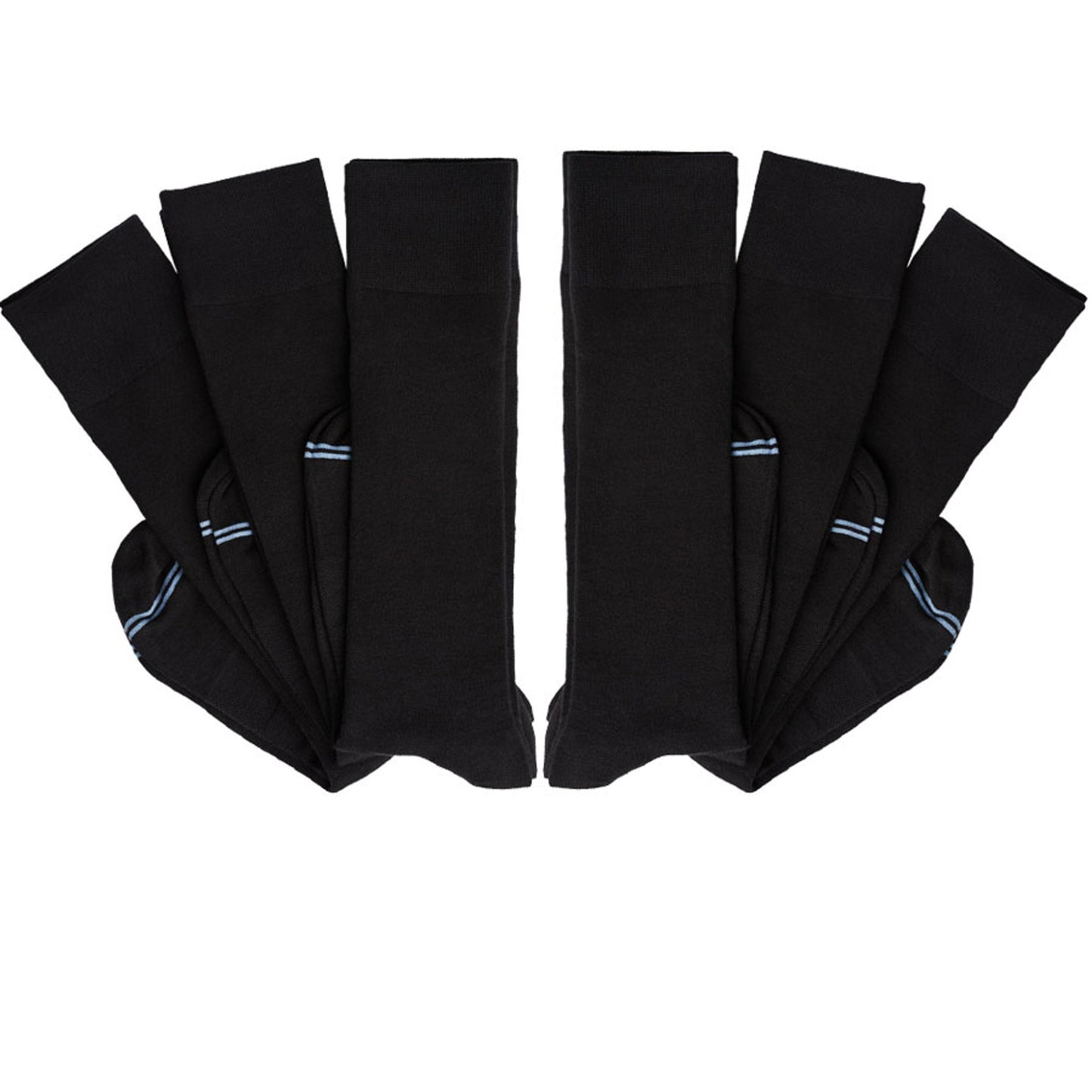 Nyx 6-Pack - Black Dress Socks DeadSoxy