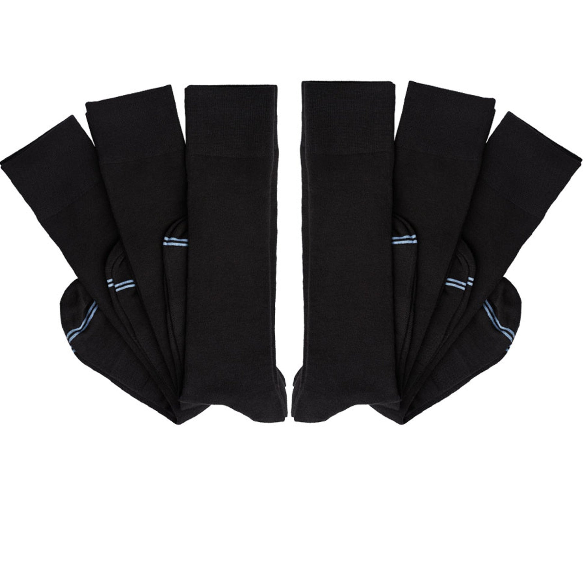 Nyx 6-Pack - Black Dress Socks DeadSoxy