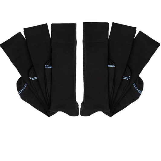 Nyx 6-Pack - Black Dress Socks DeadSoxy