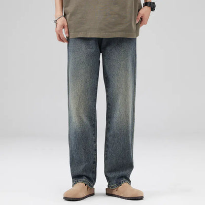 Men's Plus Size Loose Wide-Leg Straight Pants