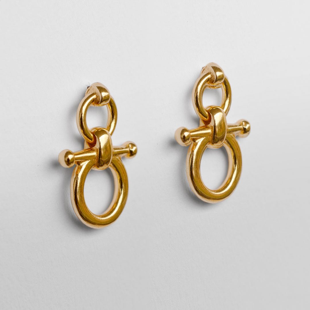 Ocala - Single Horse Bit Equestrian Earring in Gold Urban-Equestrian