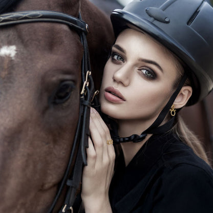 Ocala - Single Horse Bit Equestrian Earring in Gold Urban-Equestrian