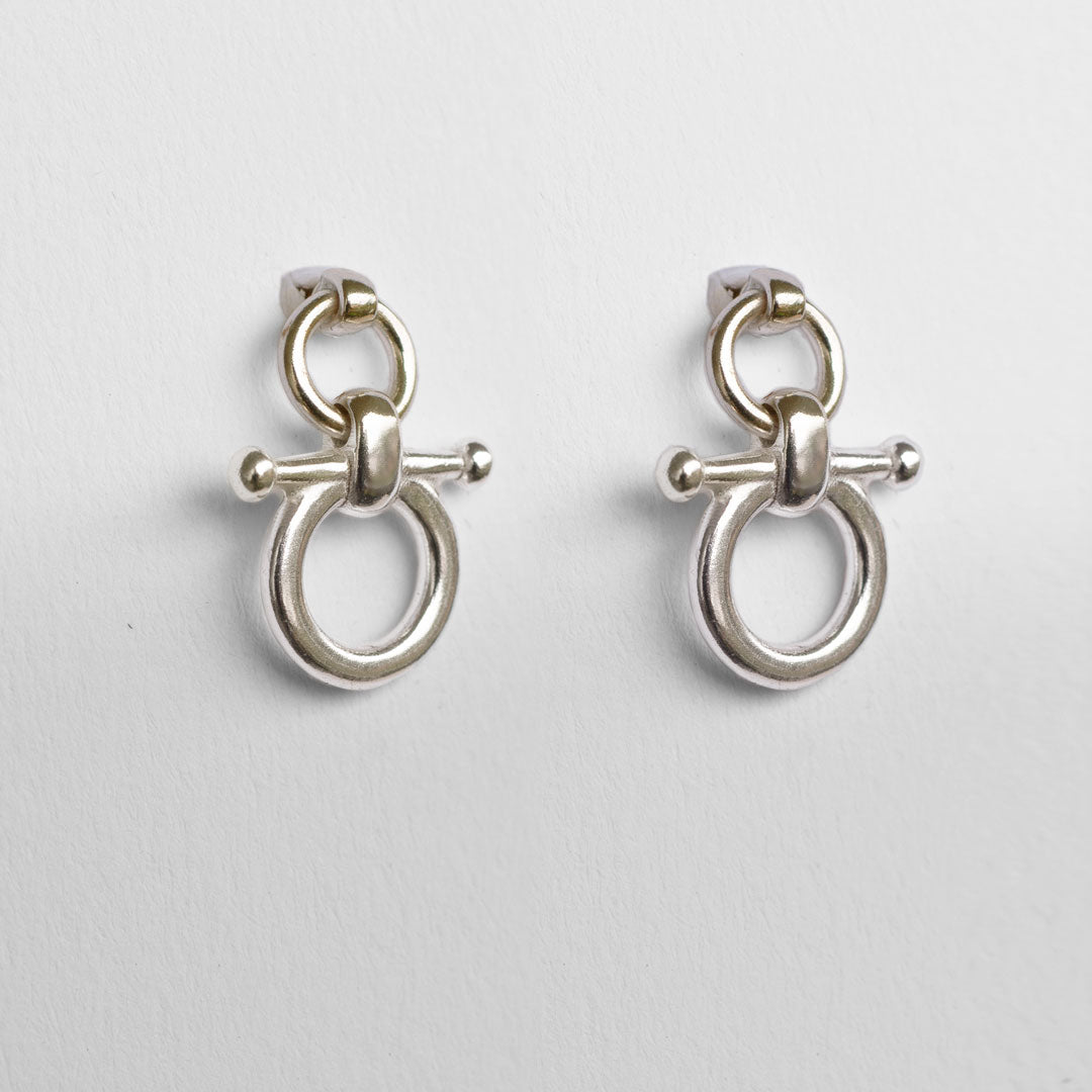 Ocala - Single Horse Bit Equestrian Earring in Silver Urban-Equestrian