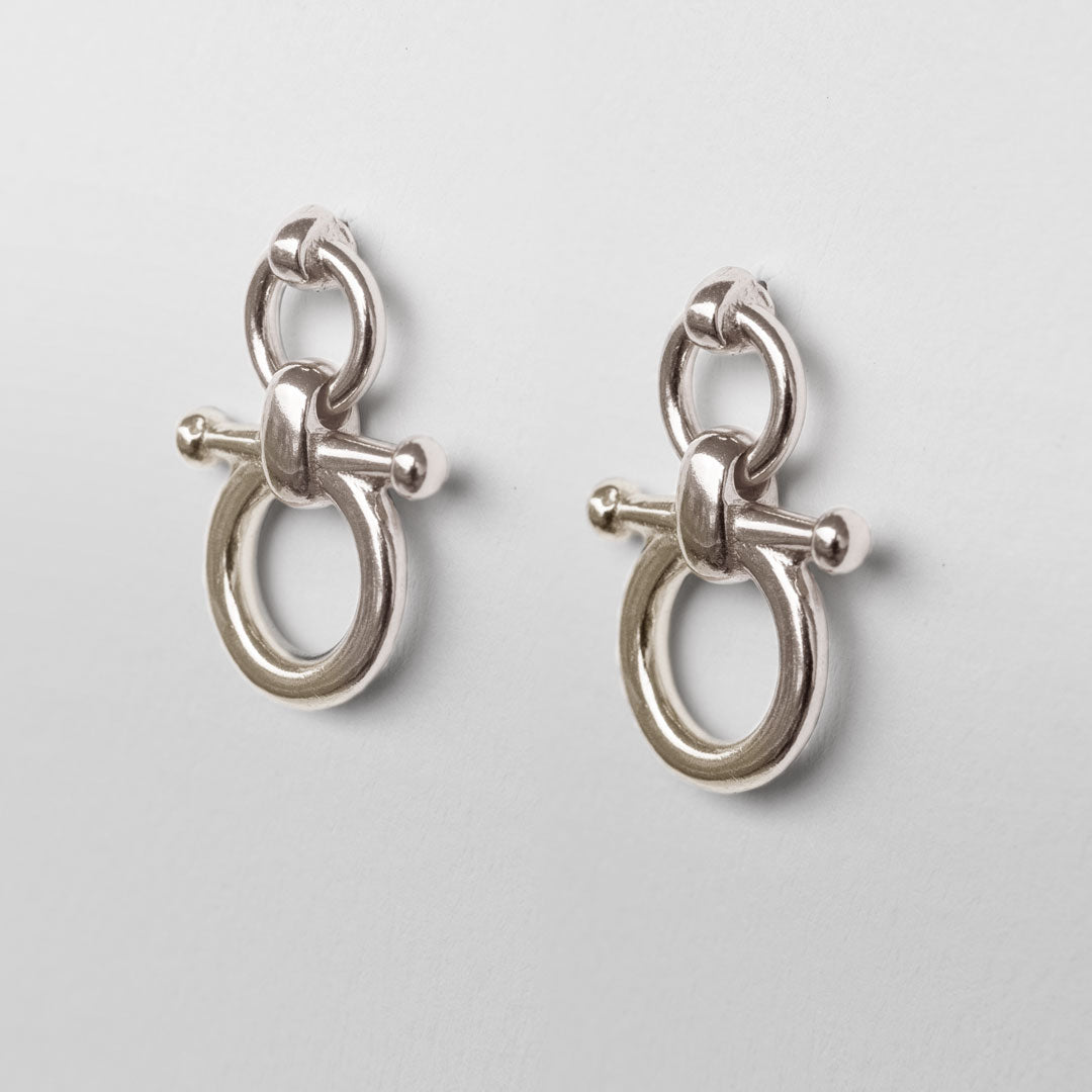 Ocala - Single Horse Bit Equestrian Earring in Silver Urban-Equestrian