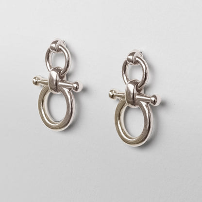 Ocala - Single Horse Bit Equestrian Earring in Silver Urban-Equestrian