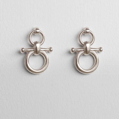 Ocala - Single Horse Bit Equestrian Earring in Silver Urban-Equestrian