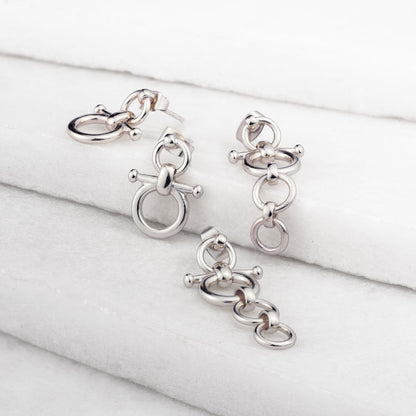 Ocala - Single Horse Bit Equestrian Earring in Silver Urban-Equestrian