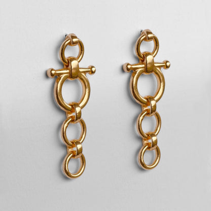 Ocala - Triple Horse Bit Equestrian Earring in Gold Urban-Equestrian