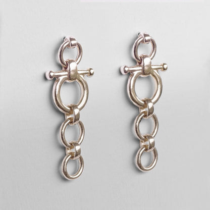 Ocala - Triple Horse Bit Equestrian Earring in Silver Urban-Equestrian
