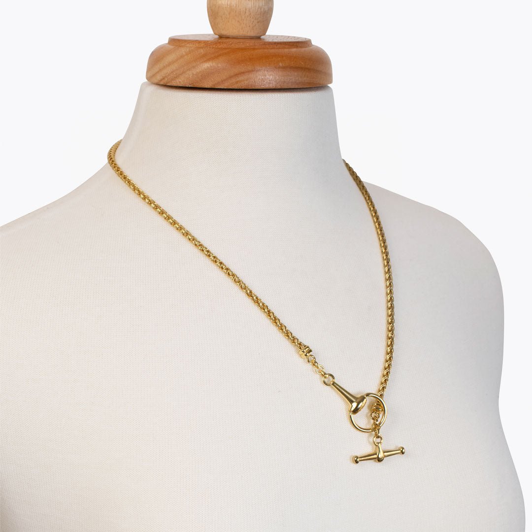 Odeza - Horse Bit Toggle Equestrian Necklace in Gold Urban-Equestrian