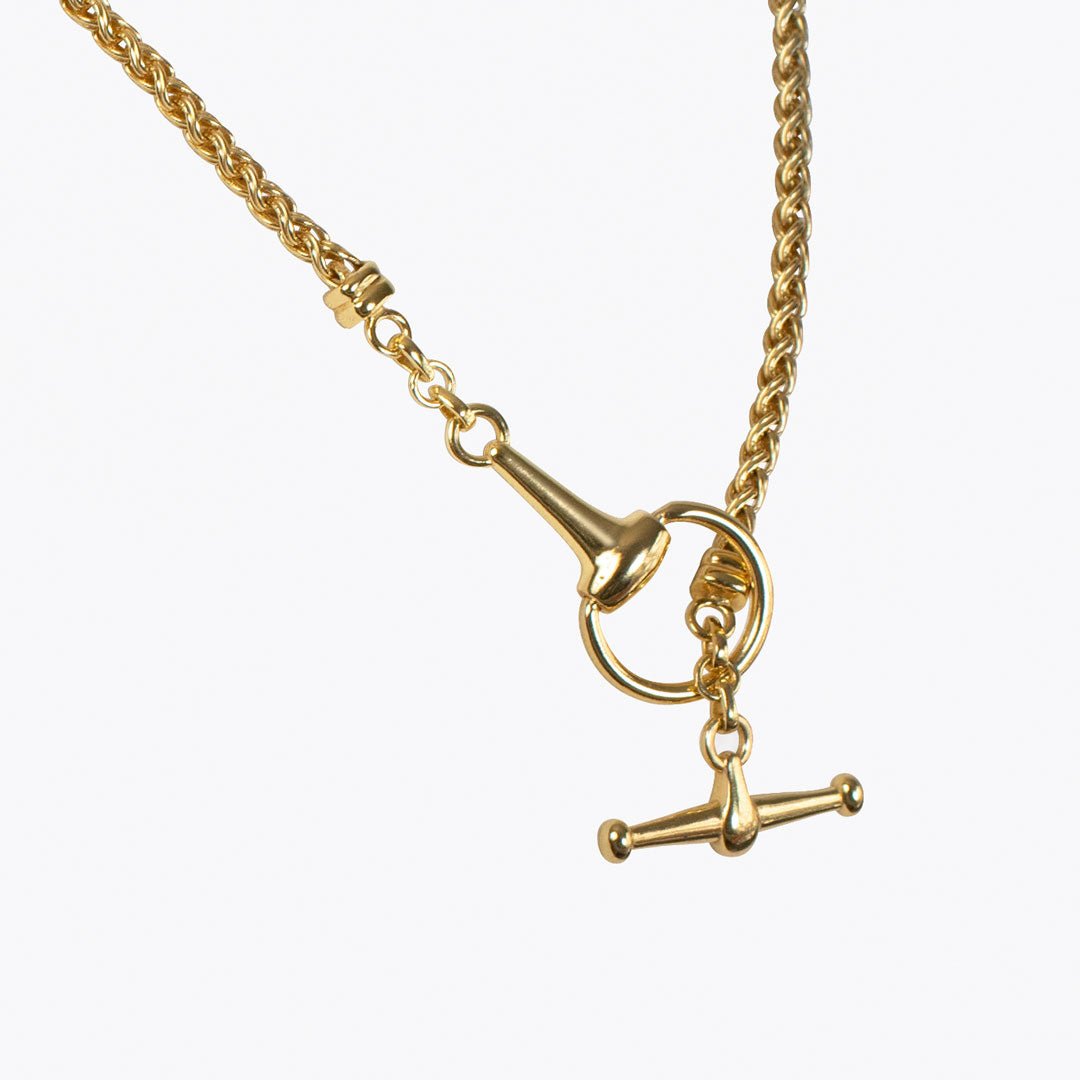 Odeza - Horse Bit Toggle Equestrian Necklace in Gold Urban-Equestrian