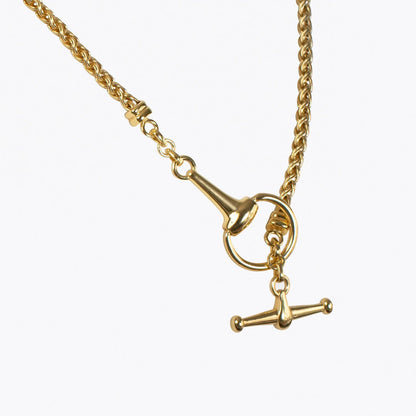 Odeza - Horse Bit Toggle Equestrian Necklace in Gold Urban-Equestrian