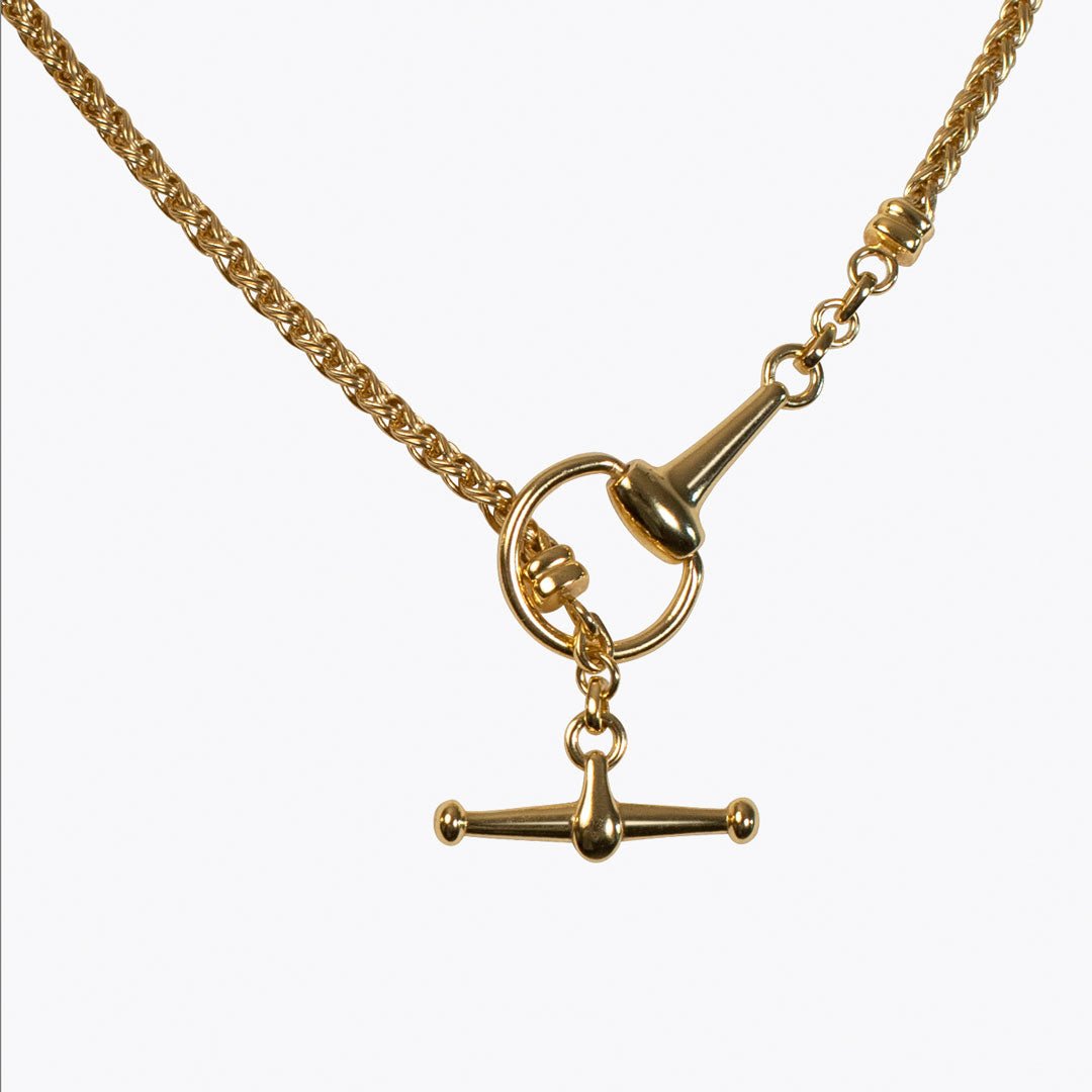Odeza - Horse Bit Toggle Equestrian Necklace in Gold Urban-Equestrian