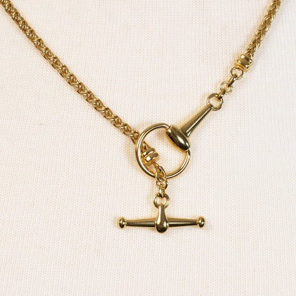 Odeza - Horse Bit Toggle Equestrian Necklace in Gold Urban-Equestrian