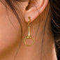 Odeza - Equestrian Horse Bit Earring in 14K Gold on Sterling Silver Urban-Equestrian