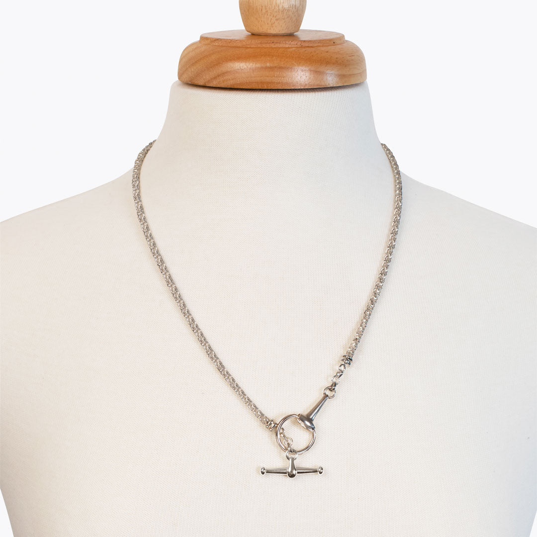 Odeza - Horse Bit Toggle Equestrian Necklace in Silver Urban-Equestrian