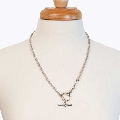 Odeza - Horse Bit Toggle Equestrian Necklace in Silver Urban-Equestrian