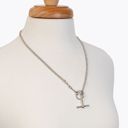 Odeza - Horse Bit Toggle Equestrian Necklace in Silver Urban-Equestrian