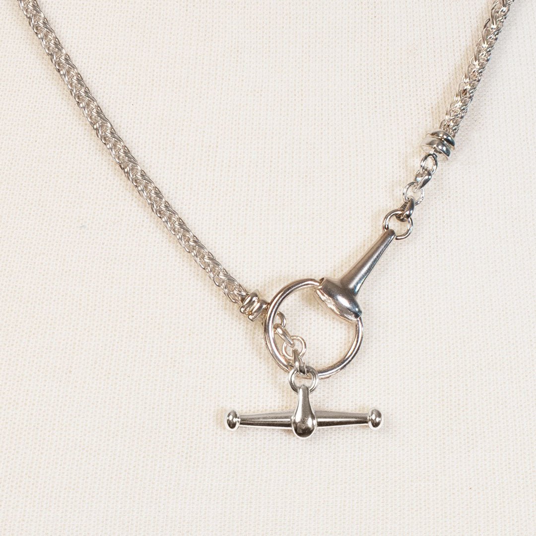 Odeza - Horse Bit Toggle Equestrian Necklace in Silver Urban-Equestrian