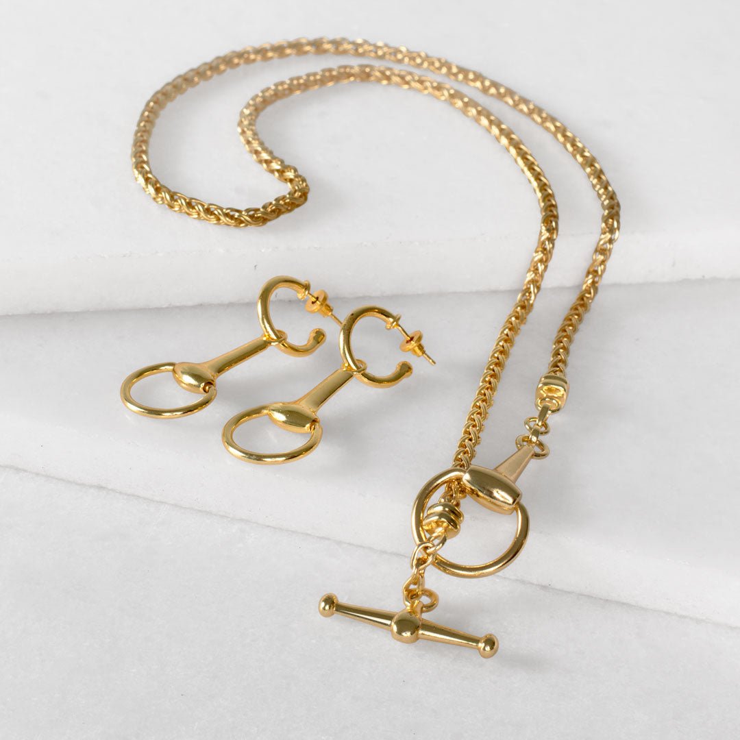Odeza - Wrap Around Horse Bit Bracelet in Gold Urban-Equestrian