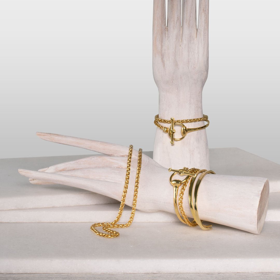 Odeza - Wrap Around Horse Bit Bracelet in Gold Urban-Equestrian