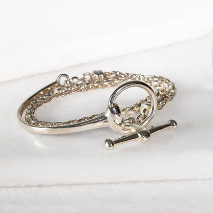 Odeza - Wrap Around Horse Bit Bracelet in Silver Urban-Equestrian