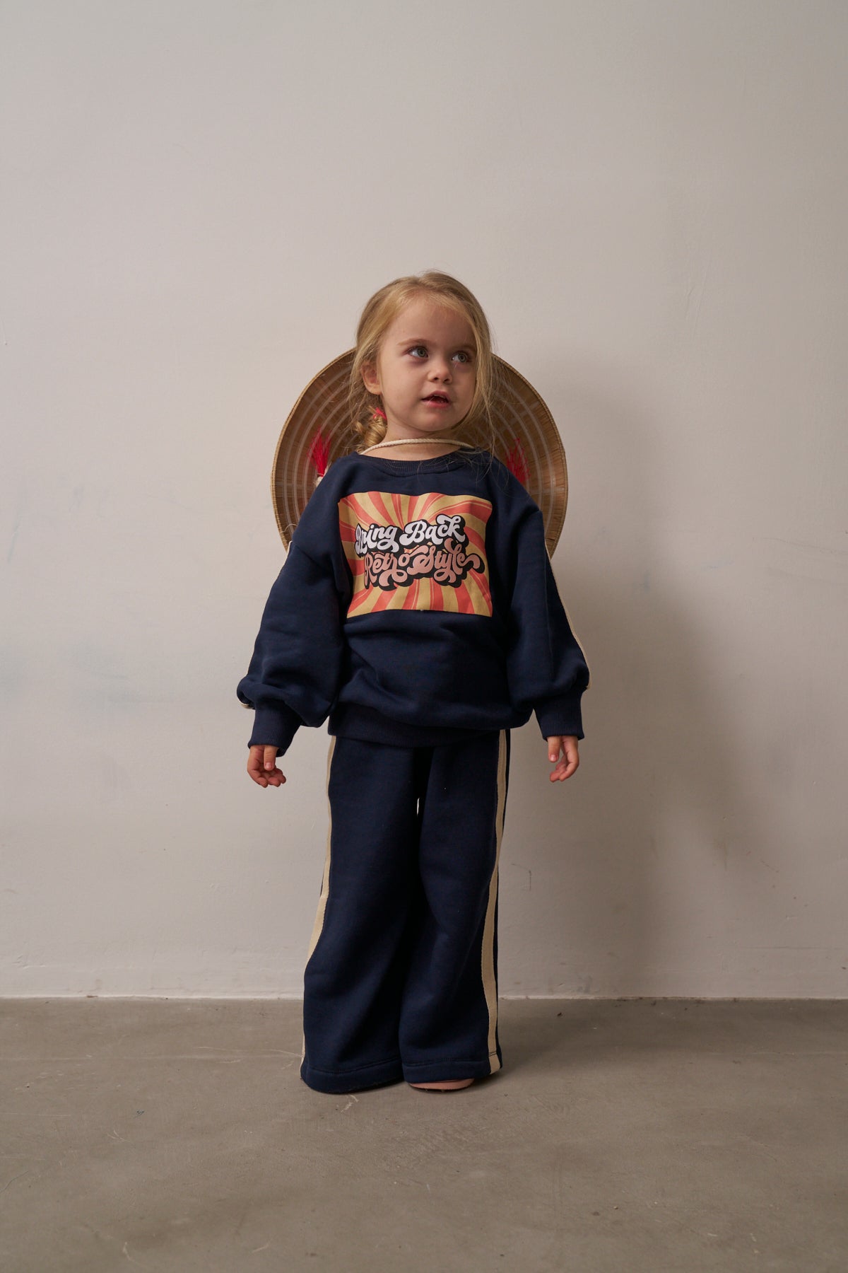 Retro Vibes Navy Tracksuit Honey and Hive
