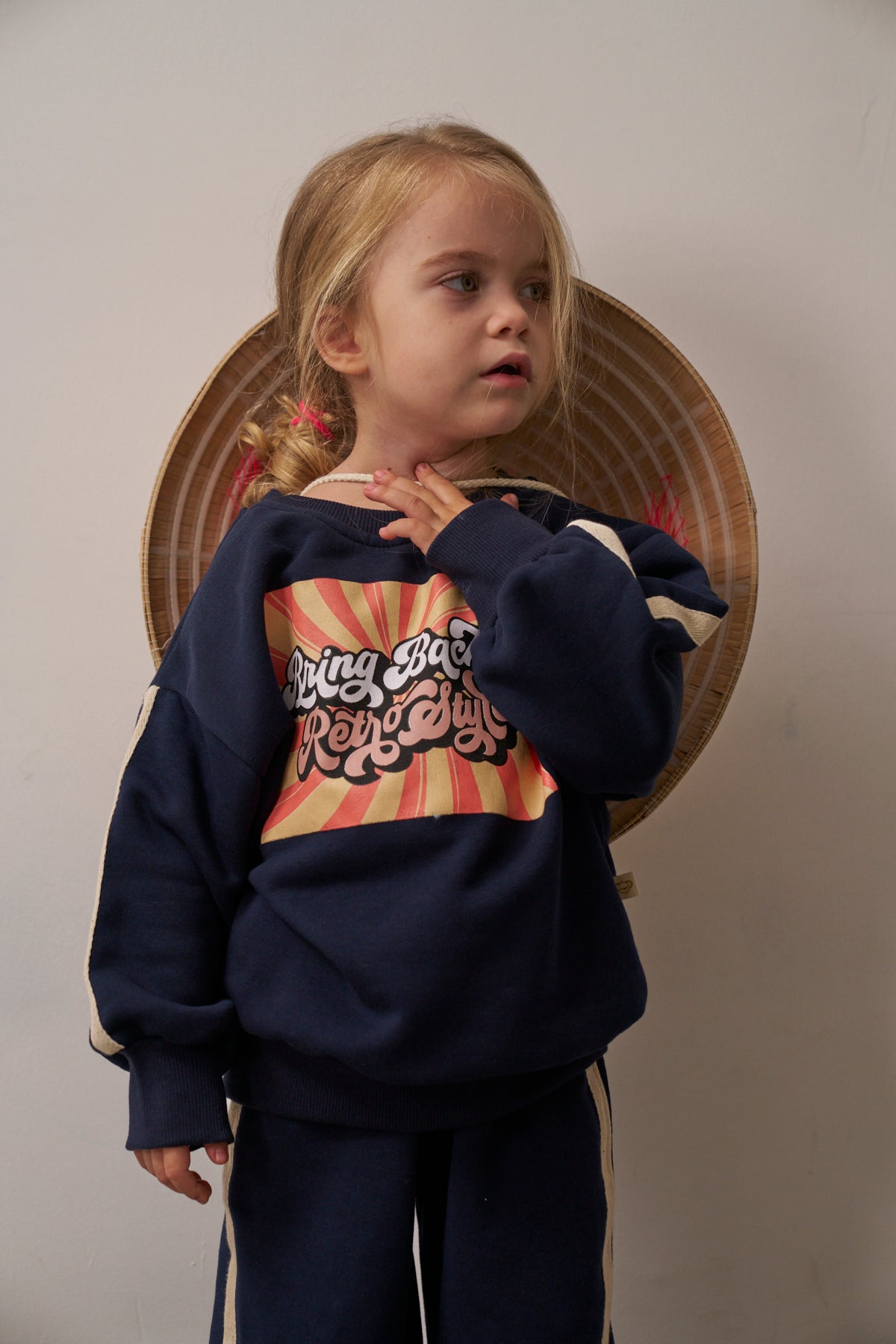 Retro Vibes Navy Tracksuit Honey and Hive