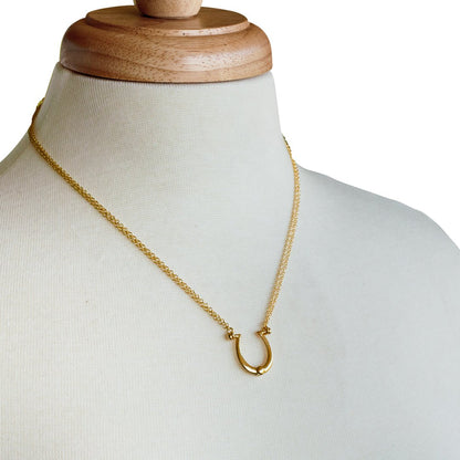 Omega - Equestrian Horseshoe Necklace in Gold Urban-Equestrian