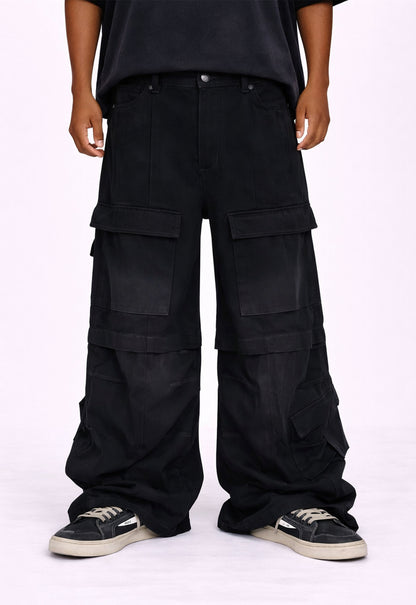 NOIR CONVERT CARGO DENIM