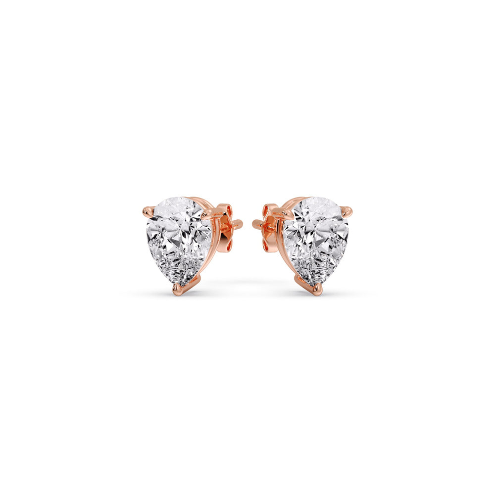 Diamond Pear Cut 3 Prong Earring Fascinating Diamonds