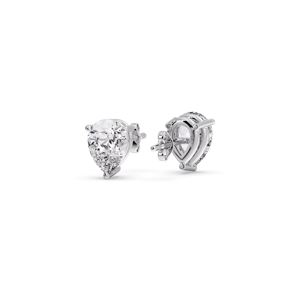 Diamond Pear Cut 3 Prong Earring Fascinating Diamonds