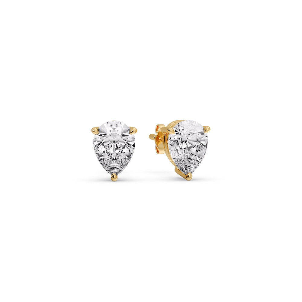 Diamond Pear Cut 3 Prong Earring Fascinating Diamonds
