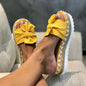 Ladies Bow Sandals with Platform Wedge Heel