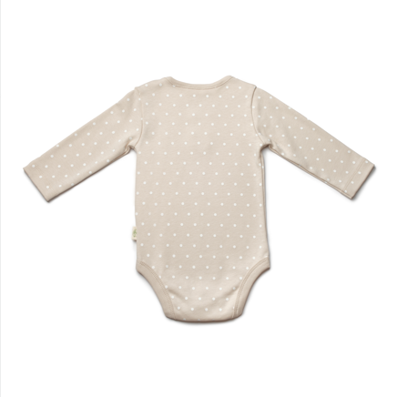 Brown Long Sleeve Polka Dot Organic Honey and Hive