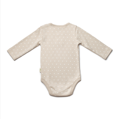Brown Long Sleeve Polka Dot Organic Honey and Hive