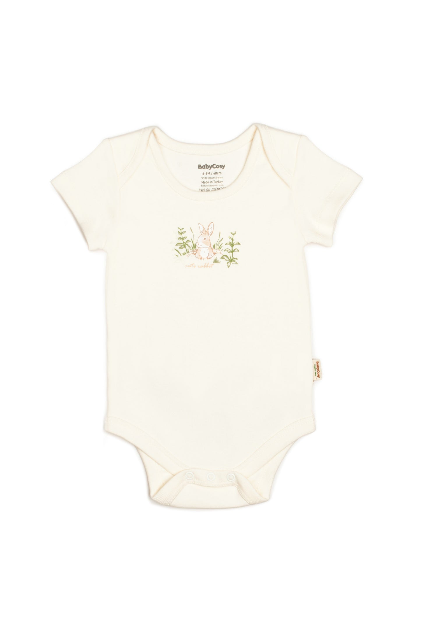 Ecru Bunny Short Sleeve Bodysuit Honey and Hive