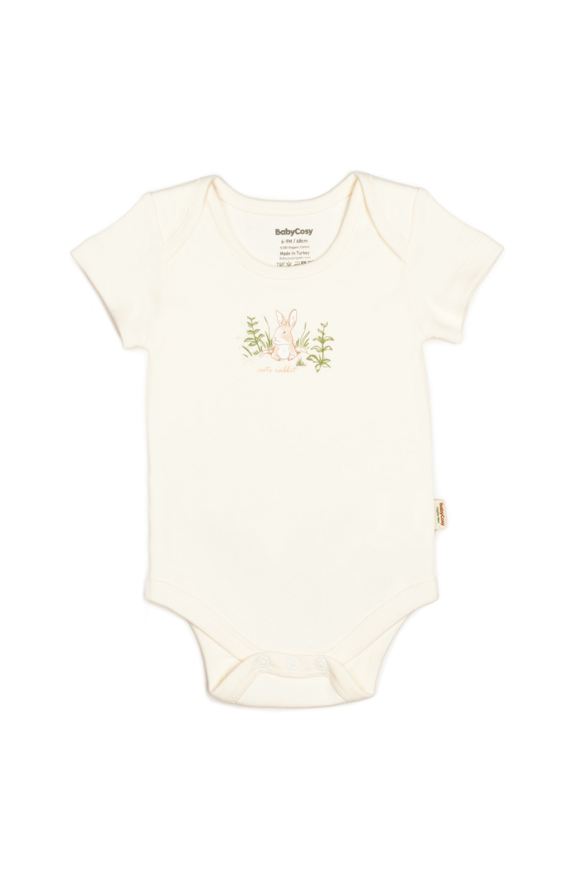 Ecru Bunny Short Sleeve Bodysuit Honey and Hive
