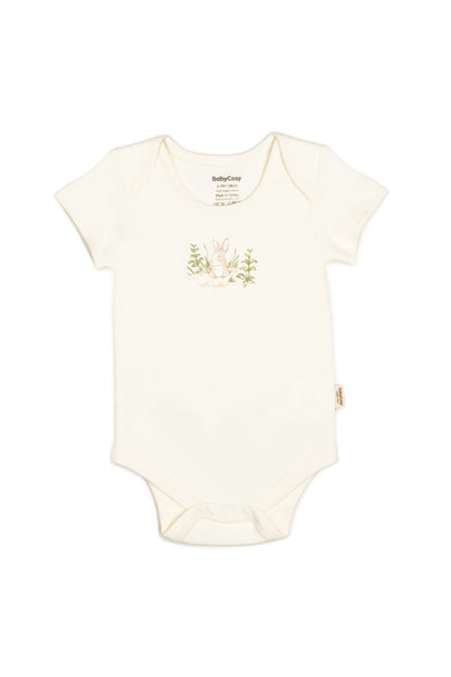 Ecru Bunny Short Sleeve Bodysuit Honey and Hive