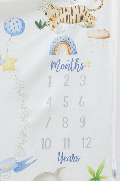 Safari Milestone Blanket Honey and Hive