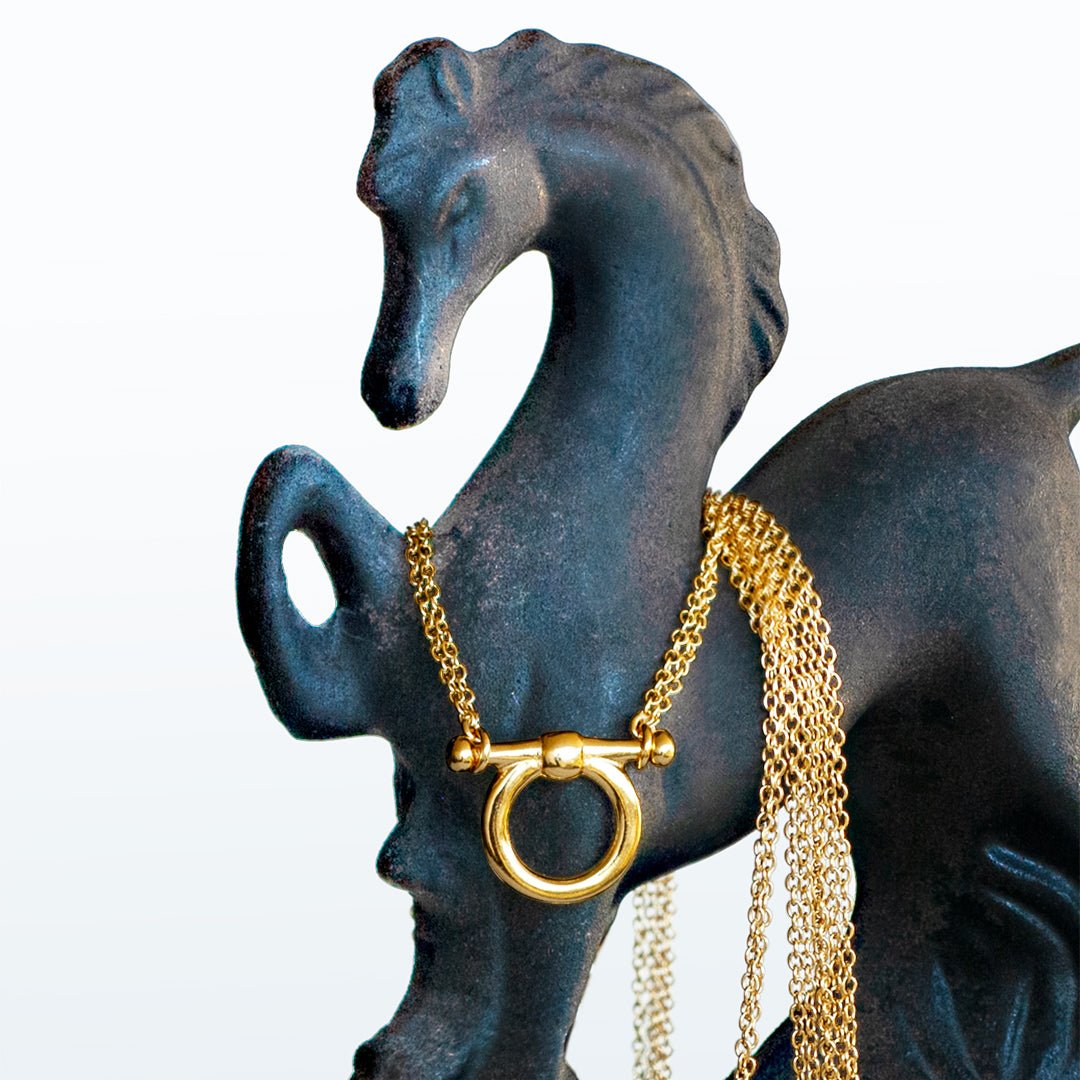 Orion - Equestrian Horse Bit Necklace in Gold Urban-Equestrian