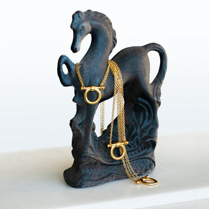 Orion - Equestrian Horse Bit Necklace in Gold Urban-Equestrian