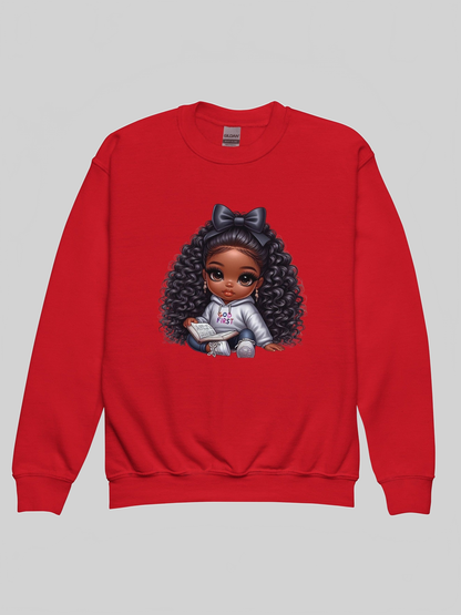 African American Toddler Girls God First Long Sleeve Crewneck Sweatshirt NicholesGifts