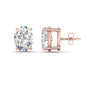 Stud Earring Basket Oval Shaped Fascinating Diamonds