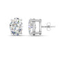Stud Earring Basket Oval Shaped Fascinating Diamonds