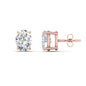 Stud Earring Basket Oval Shaped Fascinating Diamonds