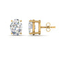 Stud Earring Basket Oval Shaped Fascinating Diamonds