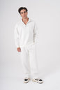 Unisex Oversize Half-Zip Sweatshirt & Baggy Sweatpants Set Withinblack